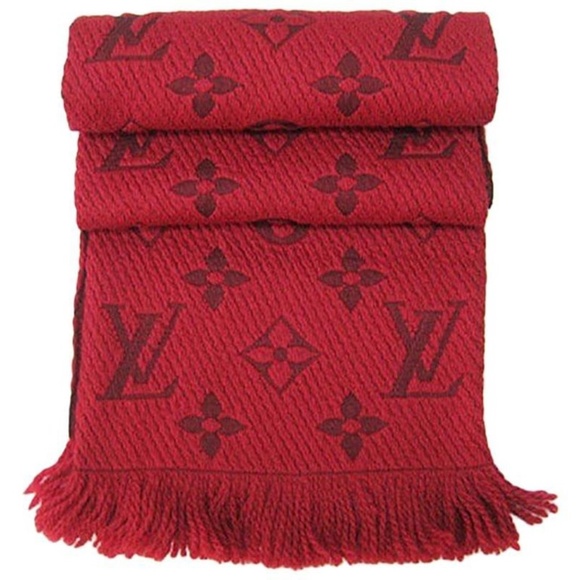 louis vuitton red scarf